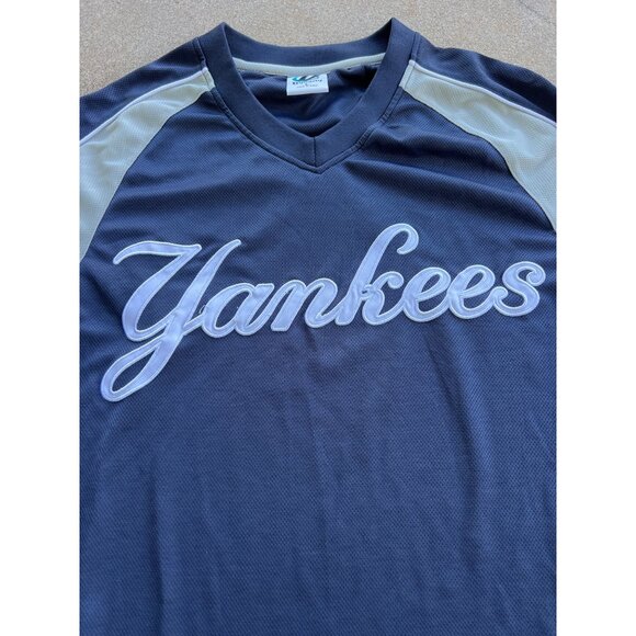 Vintage New York Yankees Dynasty Mesh Baseball Jersey L With Embroidered Logos T - Picture 3 of 7